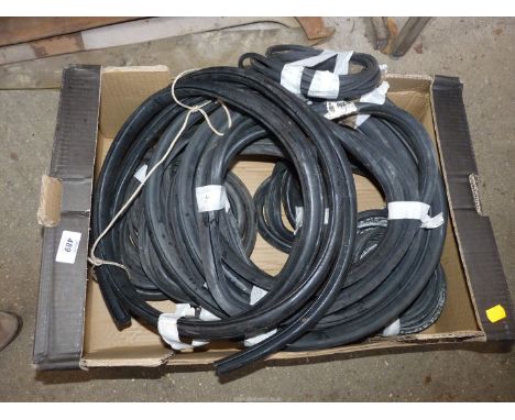 Four rolls of windscreen rubbers, two A50 windscreen rubbers and a rear screen rubber and a 2 m roll of wing-joint rubber.