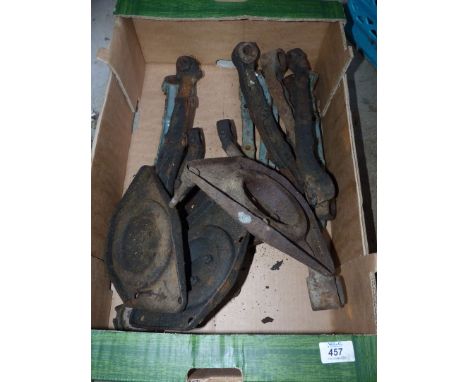 Eleven A50/60, etc., Wishbone Arms and four A50/60, etc., Spring Plates.