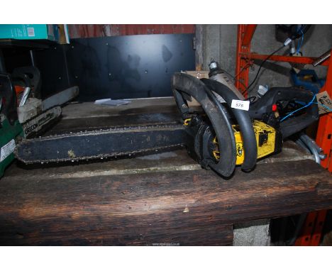 A "McCulloch" MacCat 330 petrol chainsaw. (No pull cord).