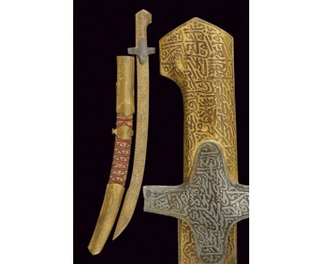 dating: 19th Century provenance: Turkey, Heavy, curved, flat, single-edged blade, kilic type, decorated on both facets and th