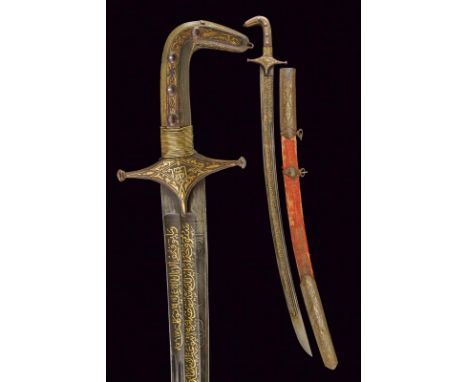 dating: 19th Century provenance: Turkey, Curved, single-and false-edged blade with double groove on the back, both side with 