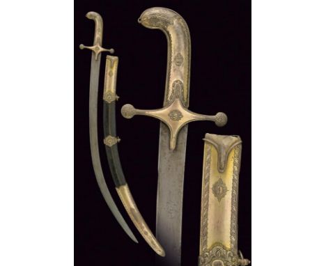 dating: Early 19th Century provenance: Turkey, Flat, curved, single-edged blade (small part missing in the edge, probably for