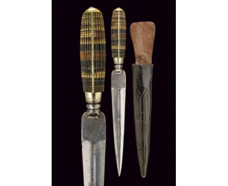 dating: First half of the 19th Century provenance: Southern Italy, Straight, double-edged blade with central groove, the tang