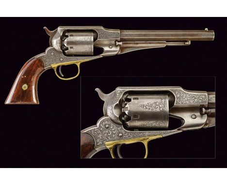 dating: 1860-66 provenance: USA, Rifled, octagonal, cal. 44 barrel, with patent, address and 'NEW MODEL', engraved at the end