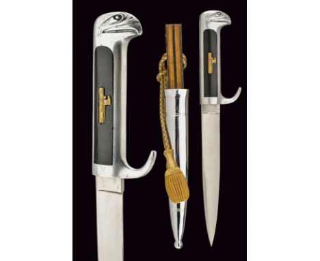 dating: second quarter of the 20th Century provenance: Italy, Straight, single-and false-edged blade, unstable; aluminum grip