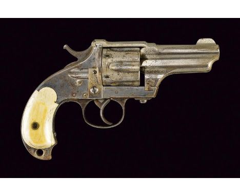 dating: about 1880 provenance: USA, Medium Frame, short, rifled, cal. 44 barrel with fore-sight; fluted, six-shot cylinder, f