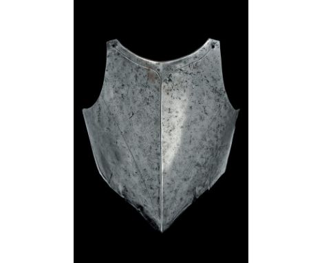 dating: late 16th Century provenance: Europe, Heavy, iron structure, strongly ribbed at the center; outlined neckline with tw