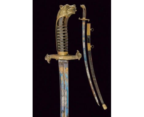 dating: Early 19th Century provenance: Kingdom of Naples, Curved, single-and false-edged blade with large central fuller, rus