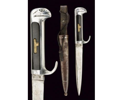 dating: second quarter of the 20th Century provenance: Italy, Straight, single-and false-edged blade (very clean); aluminum g