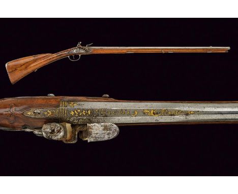 dating: 18th Century provenance: France, Smooth-bore, two-stage, 15 mm cal. barrel, with short octagonal segment first, then 