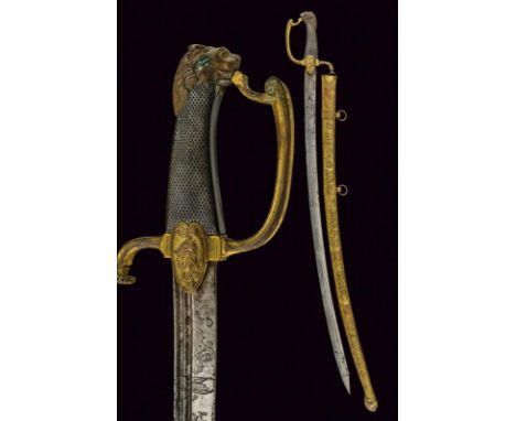 dating: Early 19th Century provenance: Kingdom of Naples, Curved, single-and false-edged blade with double groove near to the