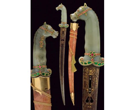 dating: Second part of the 20th Century provenance: India, Long, curved, double-edged blade, pierced with openings, the one a