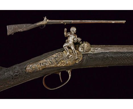 dating: 1860 provenance: Liguria, Smooth, two-stage, 14 mm cal. barrel, initially octagonal, chiselled with rinceaux and fram