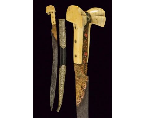 dating: Mid 19th Century provenance: Turkey, Typical, slightly curved, single-edged blade with thin groove on the back, decor