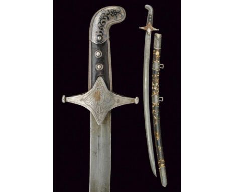 dating: Second half of the 20th Century provenance: Caucasia, Curved, single-edged blade, with fuller, engraved to effigy a h