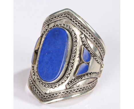 Lapis lazuli cuff bangle