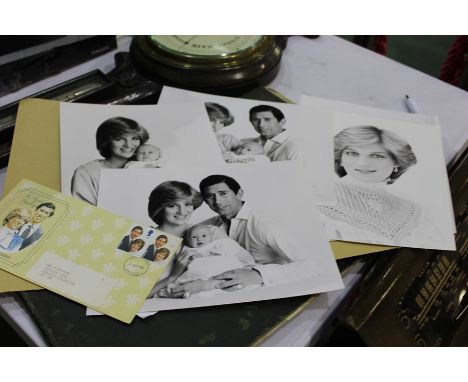 Diana and Royal family interest, a collection of First Publication Morning Newspaper images, each with a description on the b