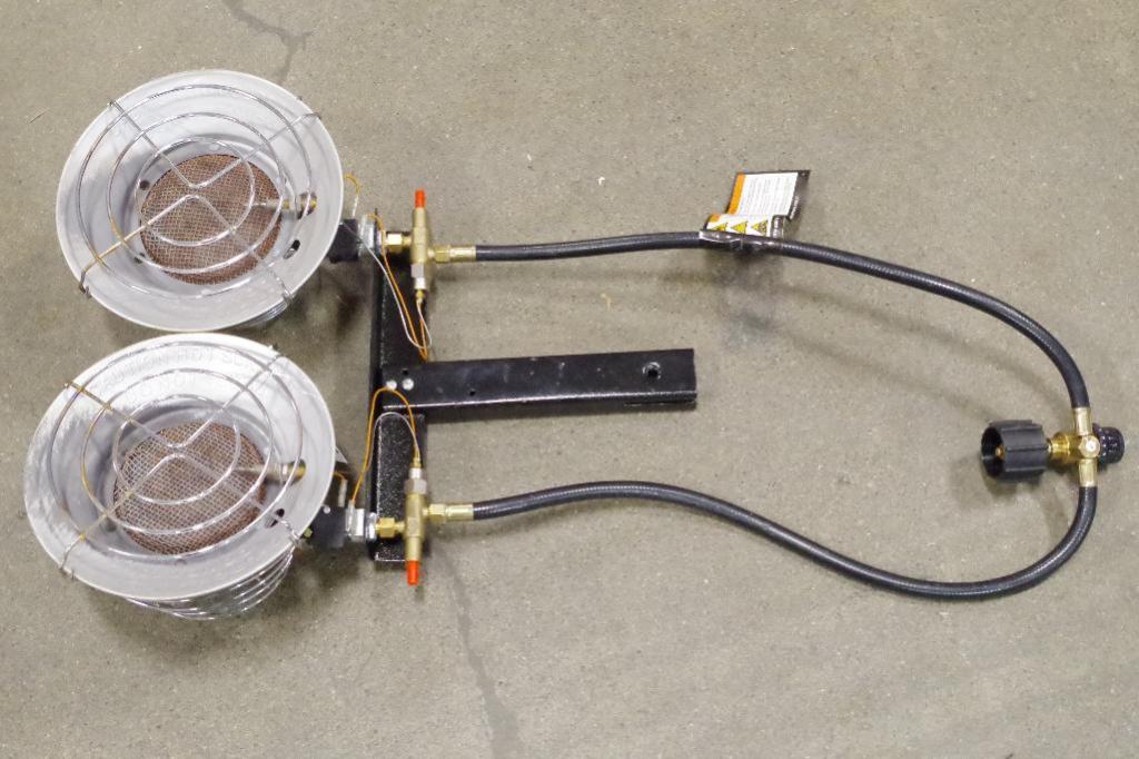 Dual Head 80,000 BTU Tank Top Propane Heater