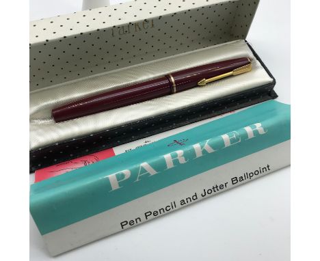 A Vintage parker pen with original box and leaflet 