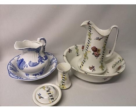 A lot of two basin and pitcher sets, to include H &amp; K Tunstall 