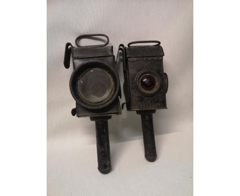 Two vintage railway lanterns 