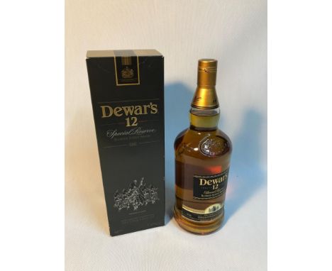 A Bottle of Dewar's 12 years old Special Reserve Blended Scotch Whisky, 1litre bottling- 40% Vol. Full, Sealed &amp; Boxed 