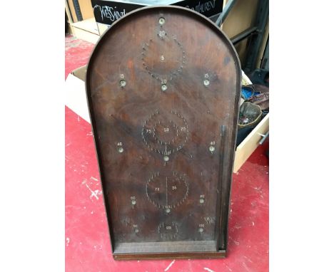 Antique Bagatelle with original cast iron balls. 