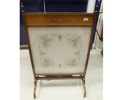 An early 20th Century walnut single drawer side table in the late 17th Century Dutch manner, together with an Edwardian fires