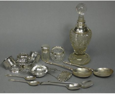 A pair of late Victorian silver apostle serving spoons with oval bowls &amp; writhen stems, 7” long, London 1897, by W. S Hut