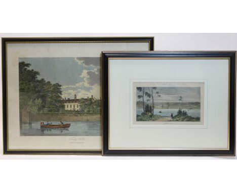 A 19th century coloured engraving “The Colony of Victoria, Melbourne In 1837”, 6” x 20”; S. S. SPARROW, after I. K. BALDREY “