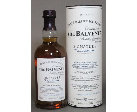 One bottle of “The Balvenie ‘Signature’ 12 Year Old Single Malt Scotch Whisky, Limited Batch Release No. 002”, 70cl, in prese