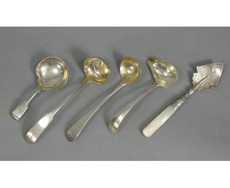 A Scottish George IV silver Fiddle pattern toddy ladle with circular bowl, Edinburgh 1824, by Franklin &amp; Sons (probably);