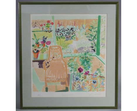 JANE STROTHER (b. 1956). “Summer House”.  Coloured lithograph (artist’s proof), signed &amp; inscribed lower border; 26” x 23