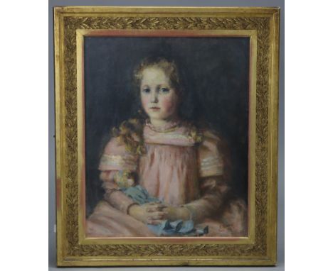 EDITH M. BARRY (Exhib. 1891-1901).  A half-length portrait of Miss Norah Frances Mather-Jackson (1890-1971) of Llantilio Cour