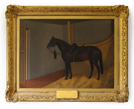 ENGLISH SCHOOL, mid-19th century. A portrait of the War Horse “The Marshal”; signed indistinctly &amp; dated 1859; oil on can