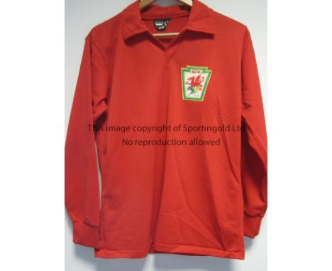 WALES SHIRT   Boys Club of Wales International shirt worn by Sean McCarthy who later played for Oldham Athletic in the Premie