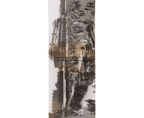 ETON V HARROW CRICKET 1932        Two black & white press photographs which have been joined on the back by tape to make one 