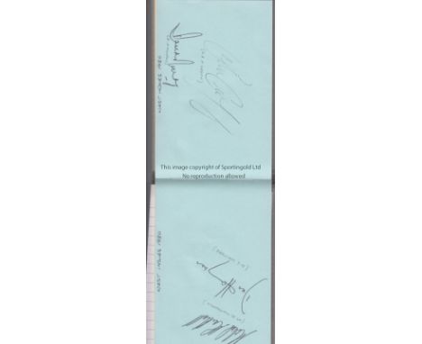 CRICKET AUTOGRAPHS 1980      A list and autograph book of 105 autographs including Australia X 43 including Morris, Tallon, T