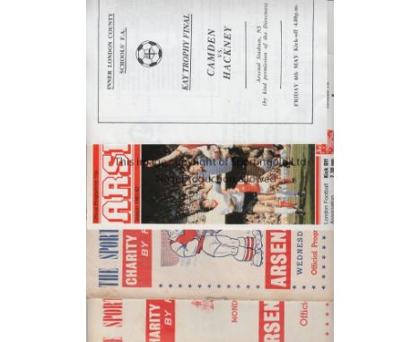 NEUTRALS AT ARSENAL        Five programmes for matches at Arsenal FC, Boxers v Jockeys 50/1 and 52/3, London FA v England XI 