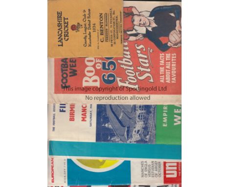 MISCELLANY  Small collection of items, "Lancashire Cricket booklet, County, League, Club and Manchester District Fixtures 193