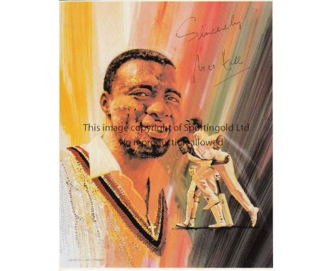 WES HALL AUTOGRAPH      A 10" X 8.5"  hardback colour print signed by Wes Hall. The print was originally painted by Rammon Wo