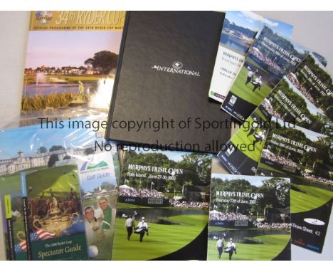 GOLF MISCELLANY      Collection of golf related items inc Ryder Cup 2002 official programme played at The Belfry in Sept 02 d