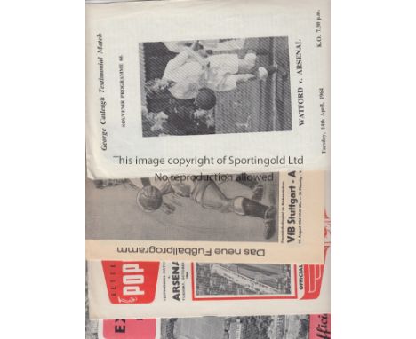 ARSENAL       Thirty six programmes for away friendlies 1964 - 1979. 1963/4 v Watford, 1964/5 v. Stuttgart, Kettering Town an