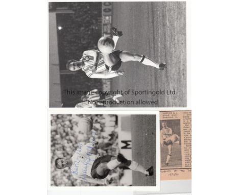 JIMMY GREAVES - SOUTHAMPTON   Unusual press photograph of Jimmy Greaves playing for Southampton together with  a second photo