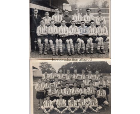 SOUTHAMPTON  Three team group press photographs of Southampton, one 1952 with signature of Walker on the front and players id