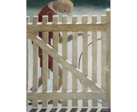 Olive Henry RUA, 1902-1989BOY GATE HOOPOil on canvas, 20" x 16" (51 x 40.5 cm), signed, inscribed verso