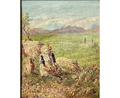 Oil painting on canvas  Signed lower right Plinio Nomellini, with attached appraisal  Plinio Nomellini was a painter among th