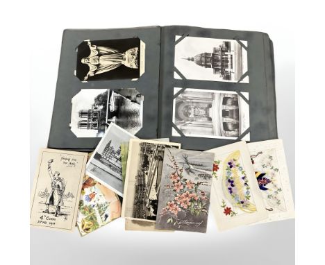 An album of antiquarian postcards from the Grey-Turner family, mainly architectural views of Europe, circa 1938, including Pa