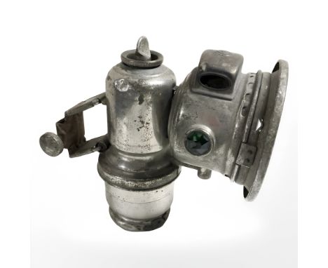 A chrome Lucas carbide lamp.