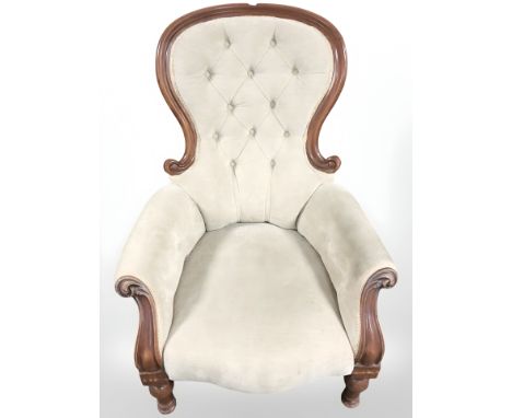 A Victorian style lady's chair and a two Chippendale style mirrors 